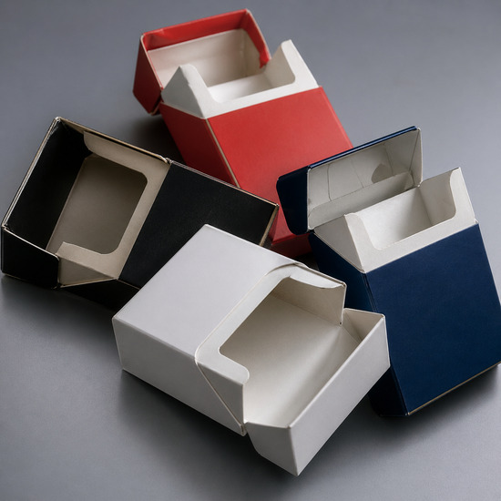 empty cigarette packaging boxes